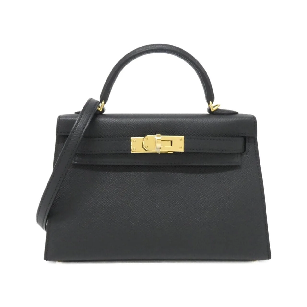 HERMES Kelly 071302CC Handbag Epsom Black