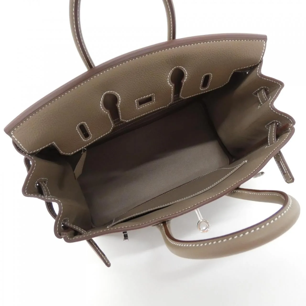 HERMES Birkin 041344CK Handbag Togo Etoupe Togo Leather Unused - Thumbnail 6
