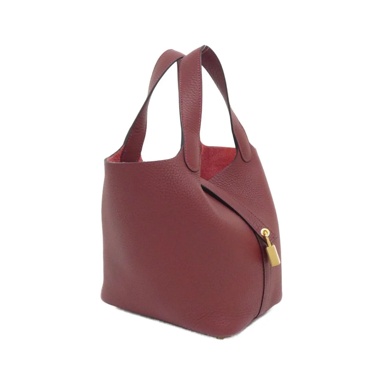 HERMES Picotin 056289CC Handbag Clemence Rouge