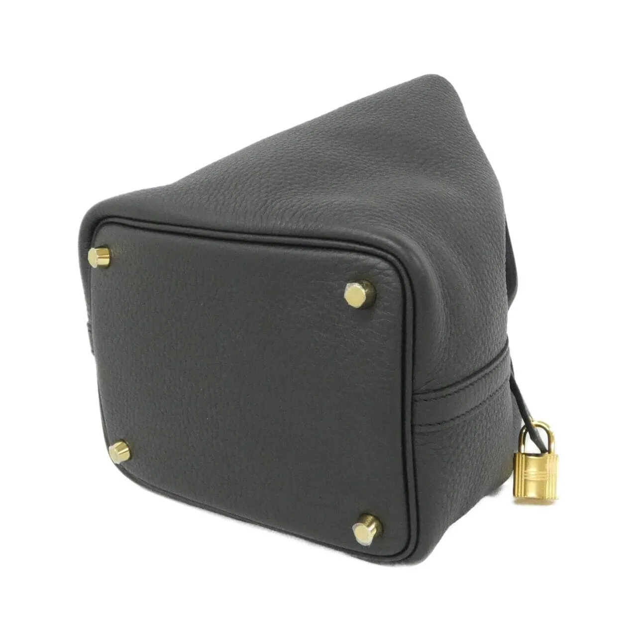 HERMES Picotin 056289CC Handbag Clemence Black Clemence Leather Unused - Thumbnail 2
