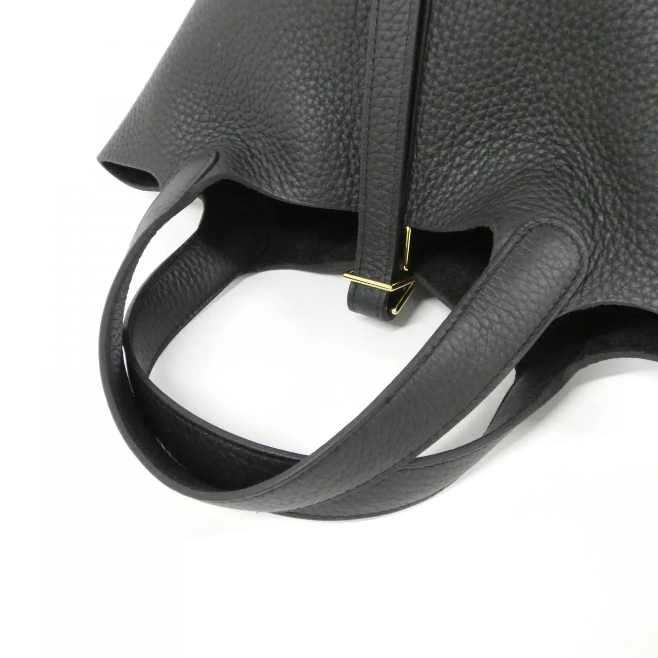 HERMES Picotin 056289CC Handbag Clemence Black Clemence Leather Unused - Thumbnail 4