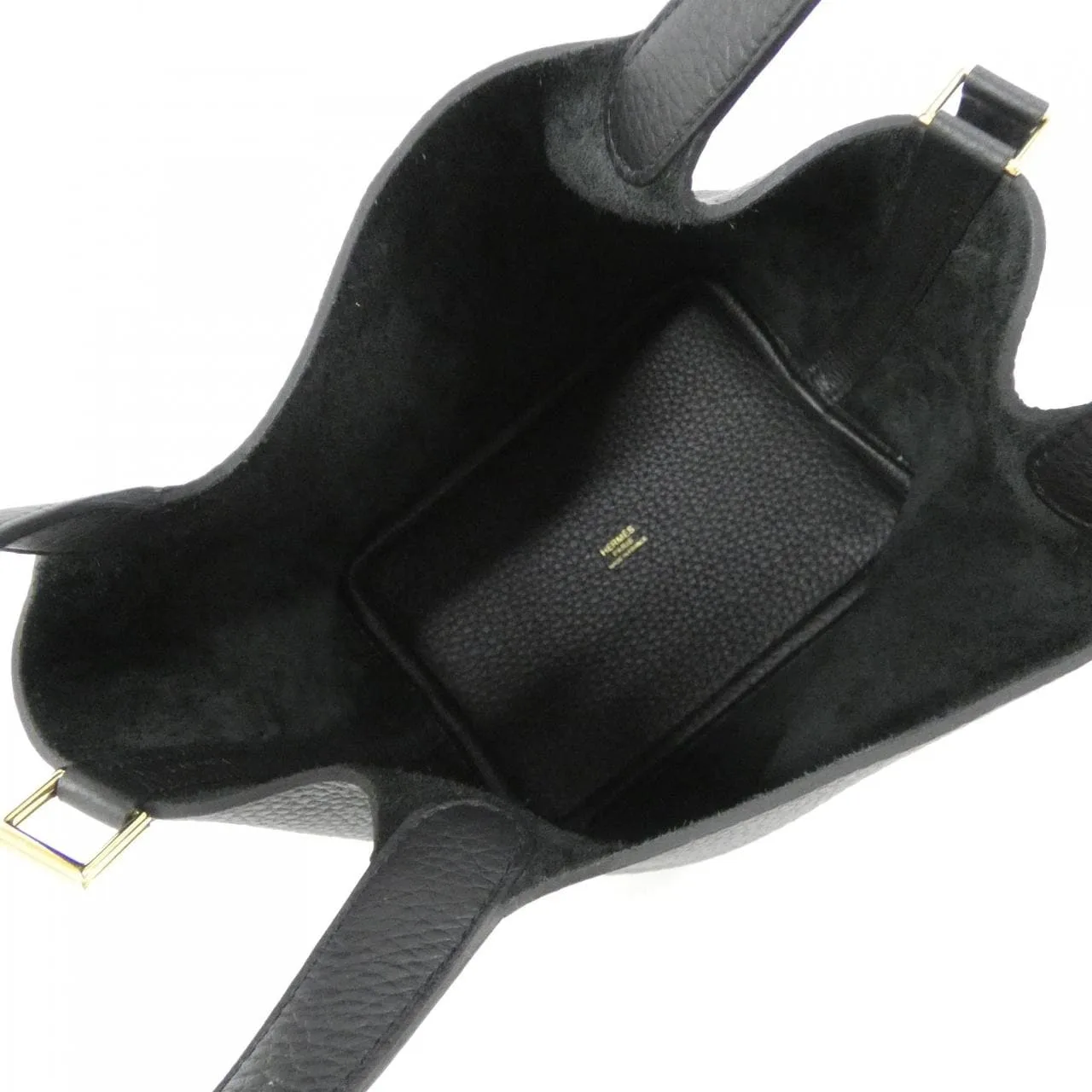 HERMES Picotin 056289CC Handbag Clemence Black Clemence Leather Unused - Thumbnail 5