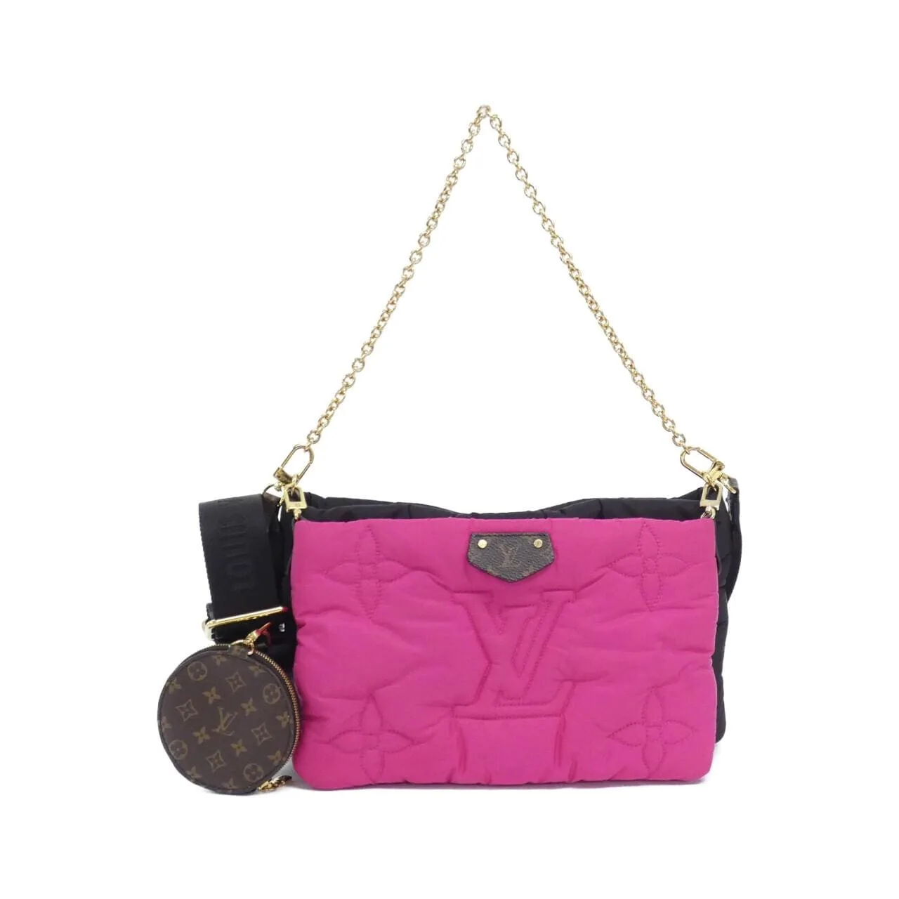 LOUIS VUITTON Pochette M58980 Shoulder Canvas Black