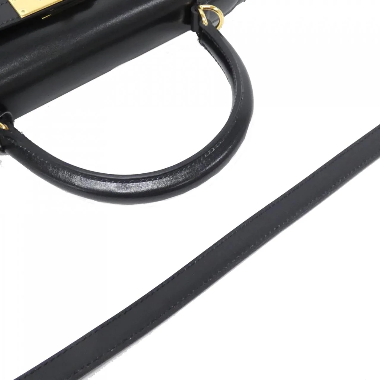 HERMES Kelly 001848CC Handbag Box Calf Black Box Calf Leather Unused - Thumbnail 4