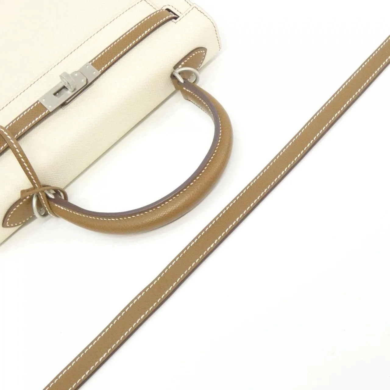 HERMES Kelly Handbag Epsom Black Epsom Leather Rank A - Thumbnail 6