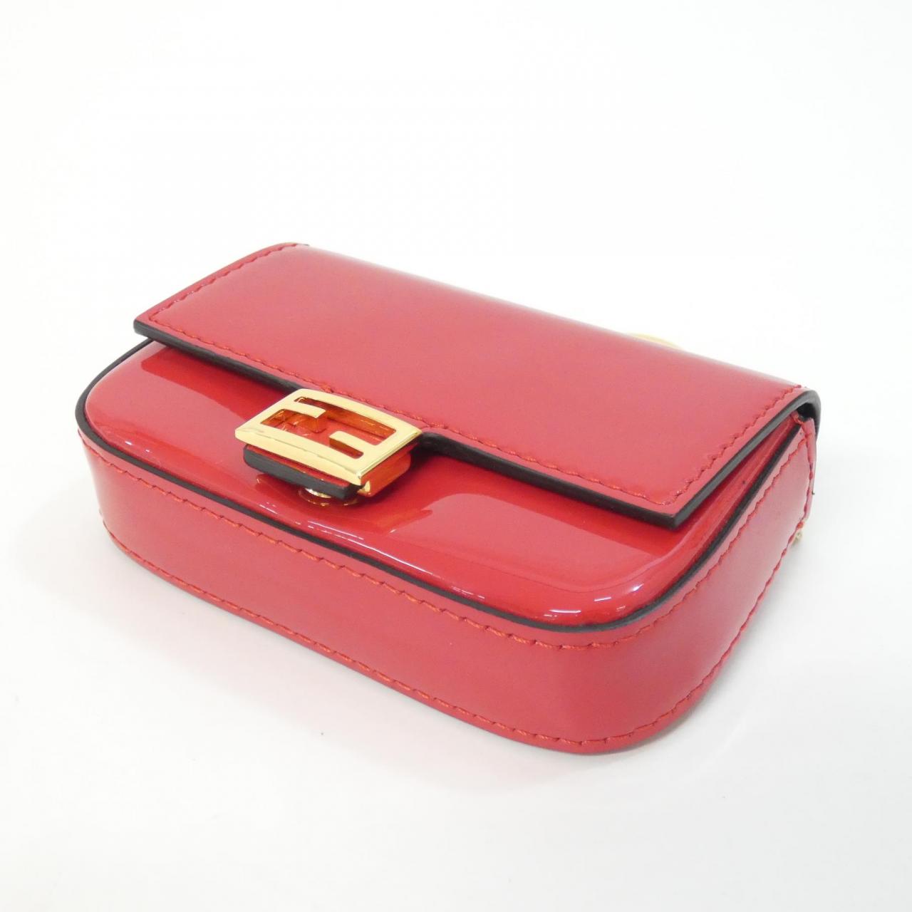 FENDI Baguette 7AR844 A5AU Key Case Patent Leather 3