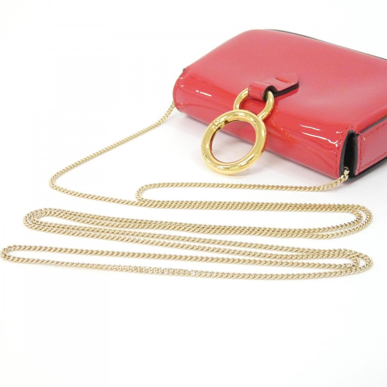 FENDI Baguette 7AR844 A5AU Key Case Patent Leather 5