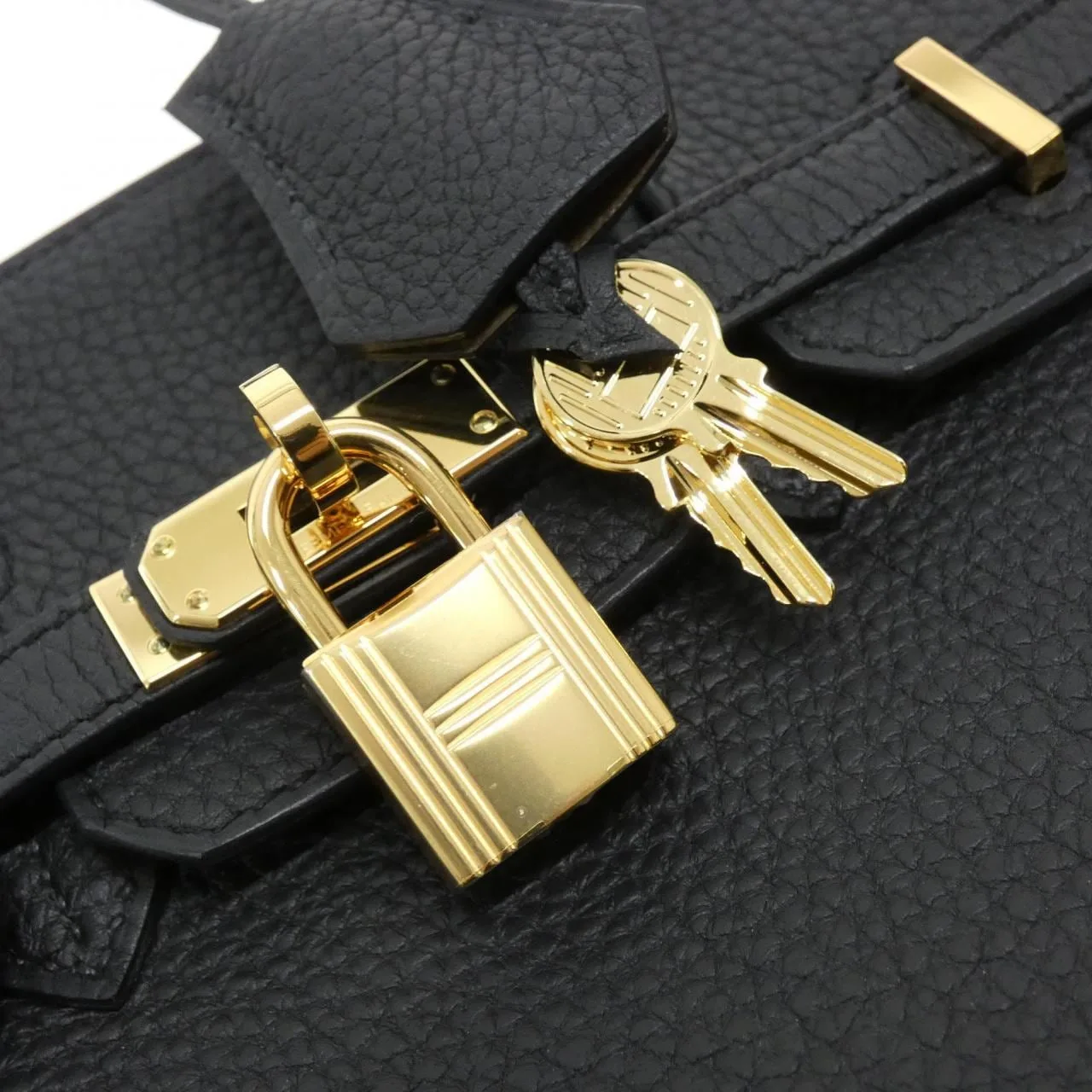 HERMES Birkin 076215CC Handbag Togo Black Togo Leather Rank A - Thumbnail 4