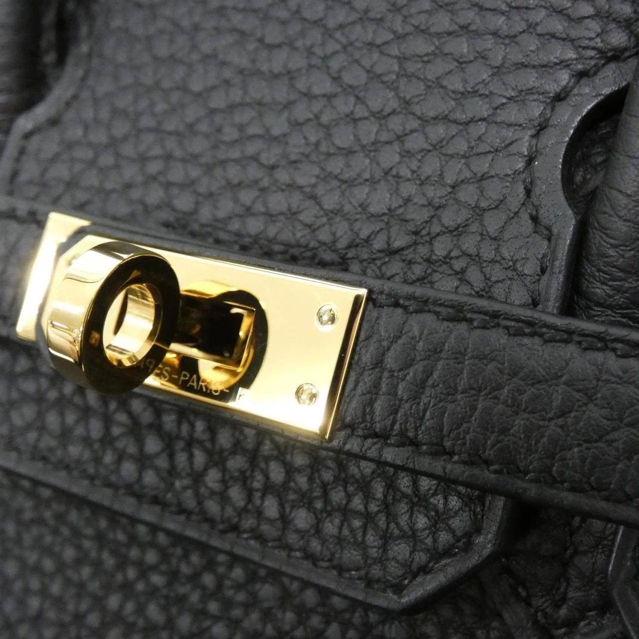 HERMES Birkin 076215CC Handbag Togo Black Togo Leather Rank A - Thumbnail 5