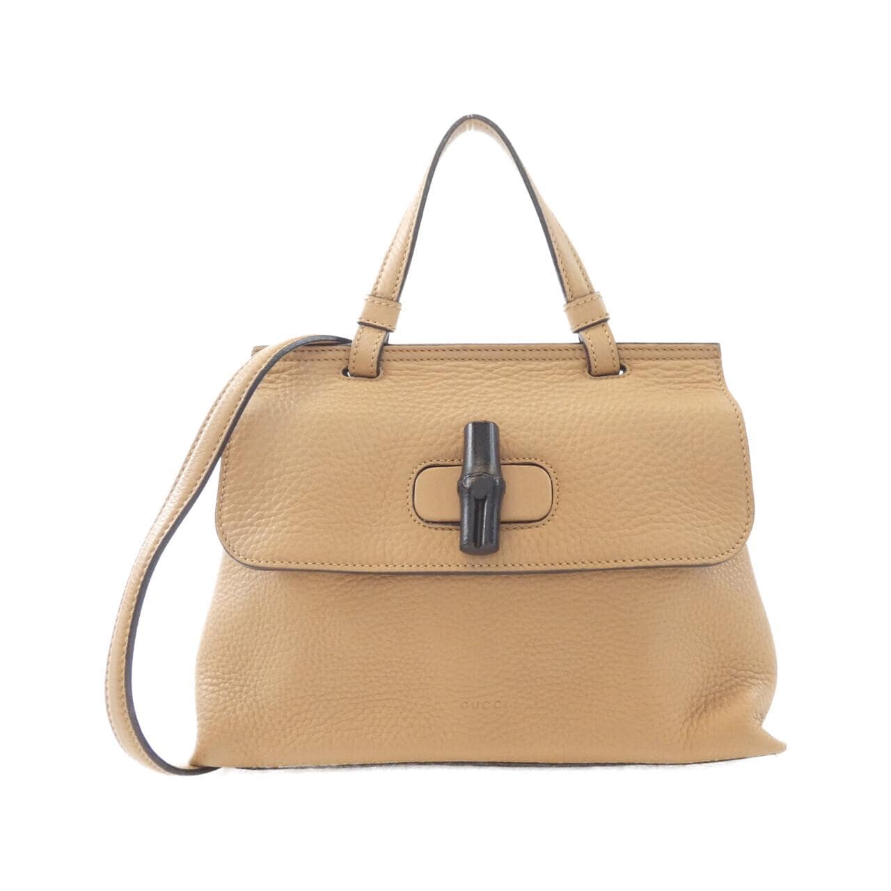 GUCCI Bamboo Daily 370831 A7M0N Handbag Leather