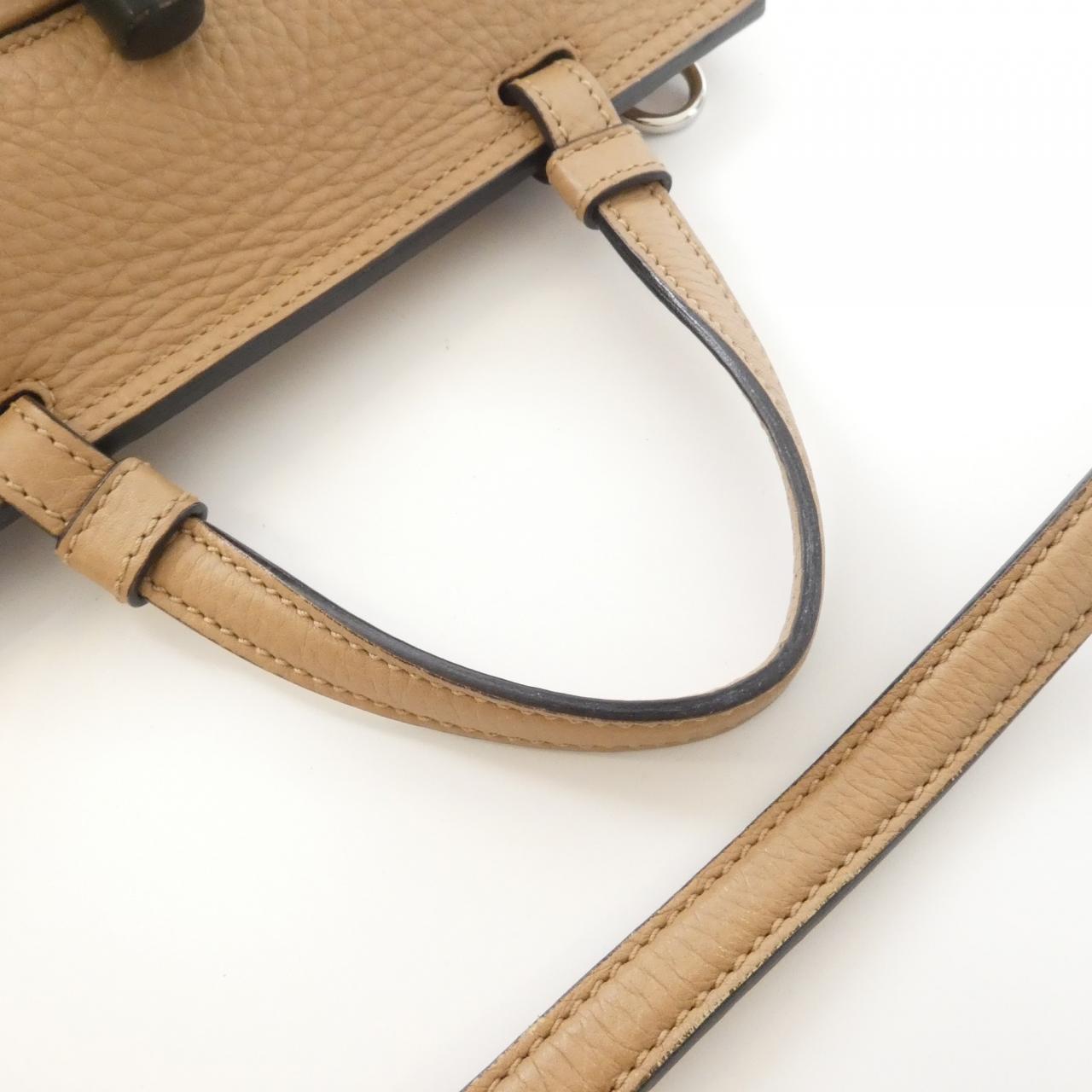 GUCCI Bamboo Daily 370831 A7M0N Handbag Leather 5
