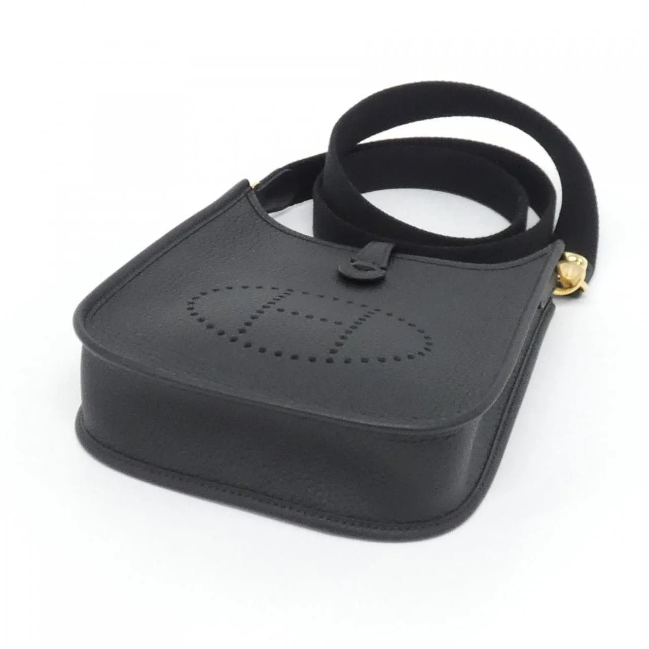 HERMES Evelyne 069426CC Shoulder Clemence Black Clemence Leather Unused - Thumbnail 3