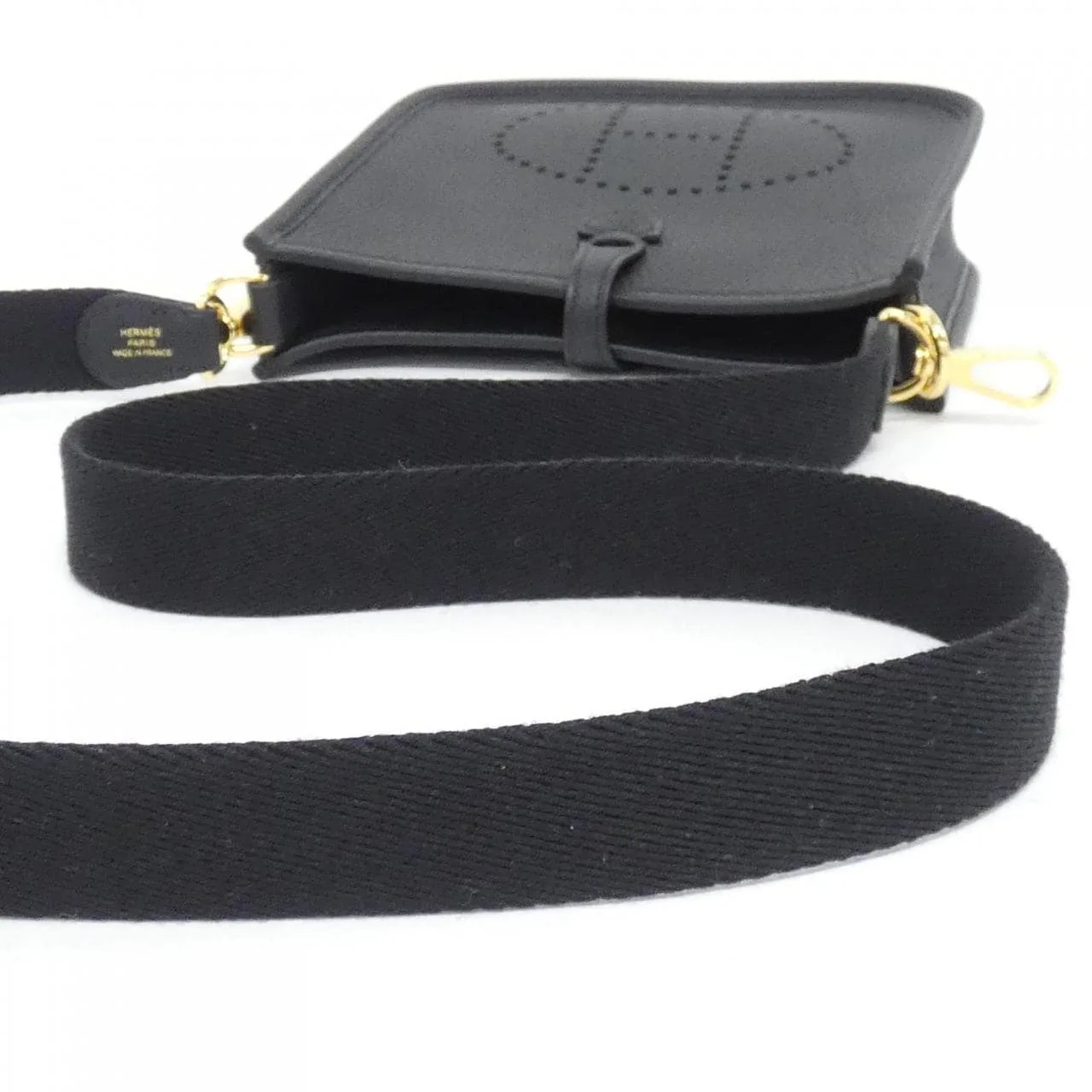 HERMES Evelyne 069426CC Shoulder Clemence Black Clemence Leather Unused - Thumbnail 4