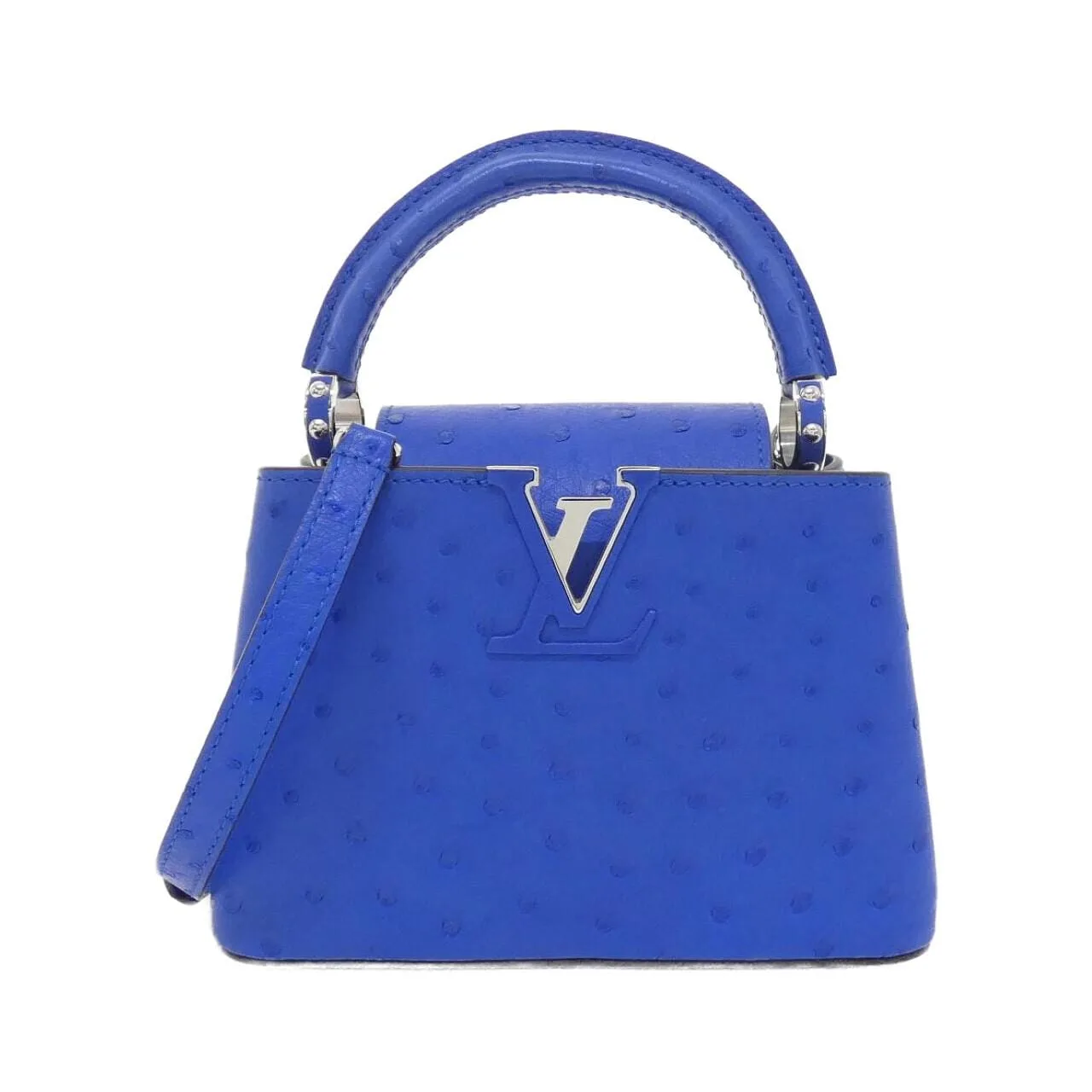 LOUIS VUITTON Capucines Handbag Leather Black