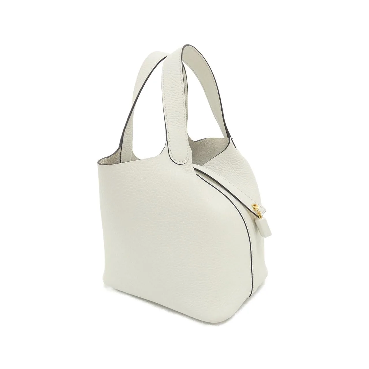 HERMES Picotin 056289CC Handbag Clemence White