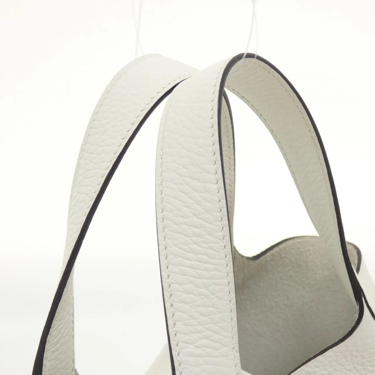 HERMES Picotin 056289CC Handbag Clemence White Clemence Leather Rank A - Thumbnail 5