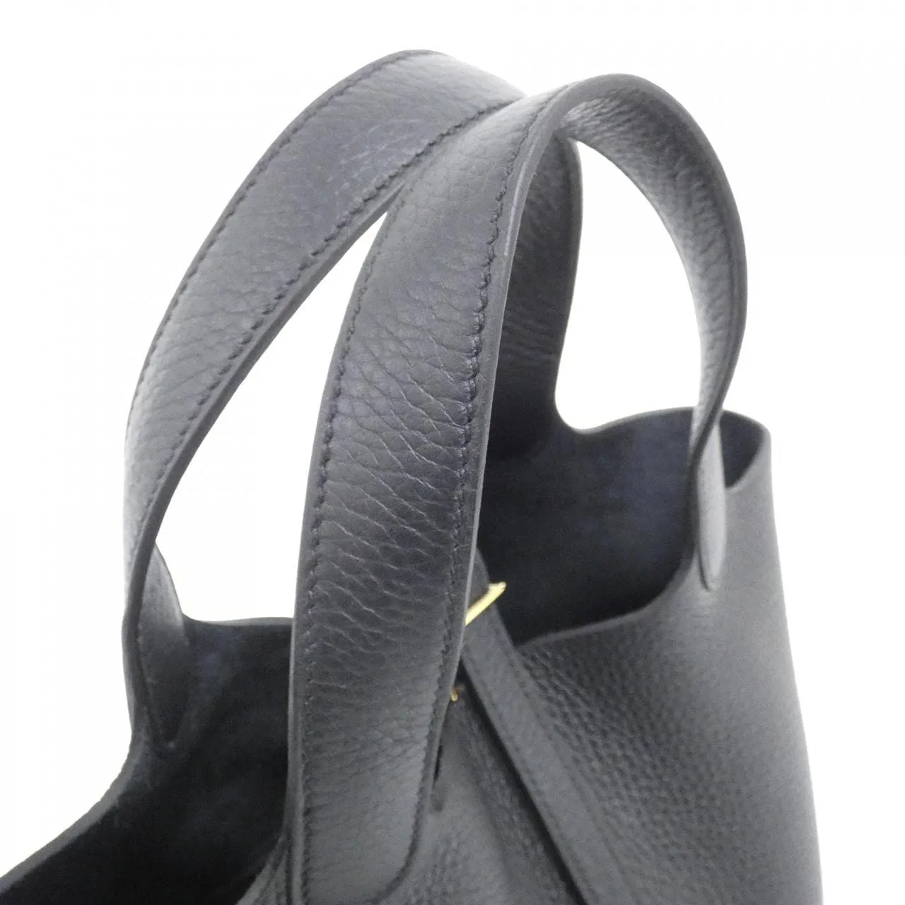 HERMES Picotin 056289CC Handbag Clemence Black Clemence Leather Unused - Thumbnail 4