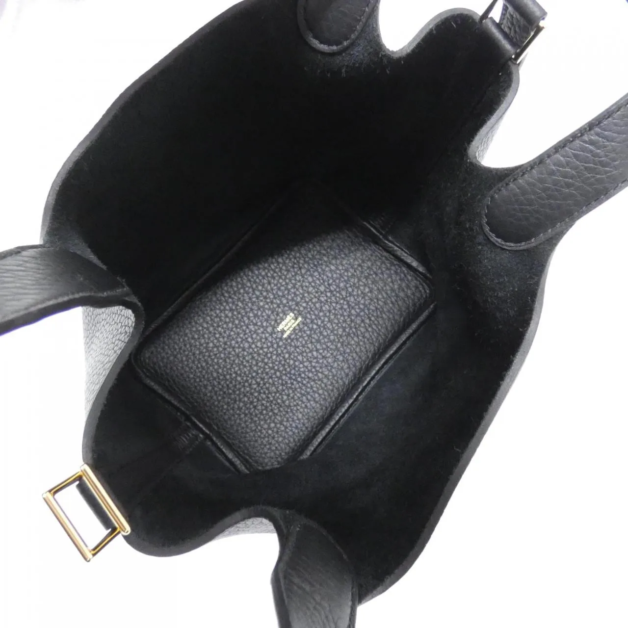 HERMES Picotin 056289CC Handbag Clemence Black Clemence Leather Unused - Thumbnail 5