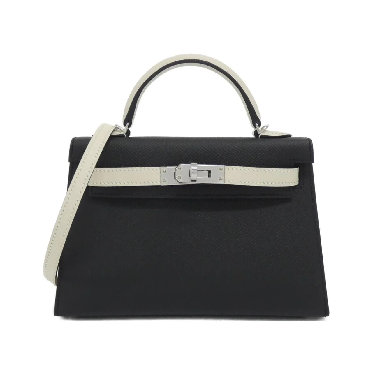 HERMES Kelly Handbag Epsom Black