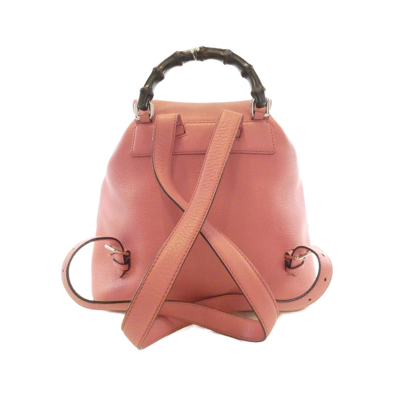 GUCCI Bamboo Daily 370833 A7M0N Backpack Leather 2