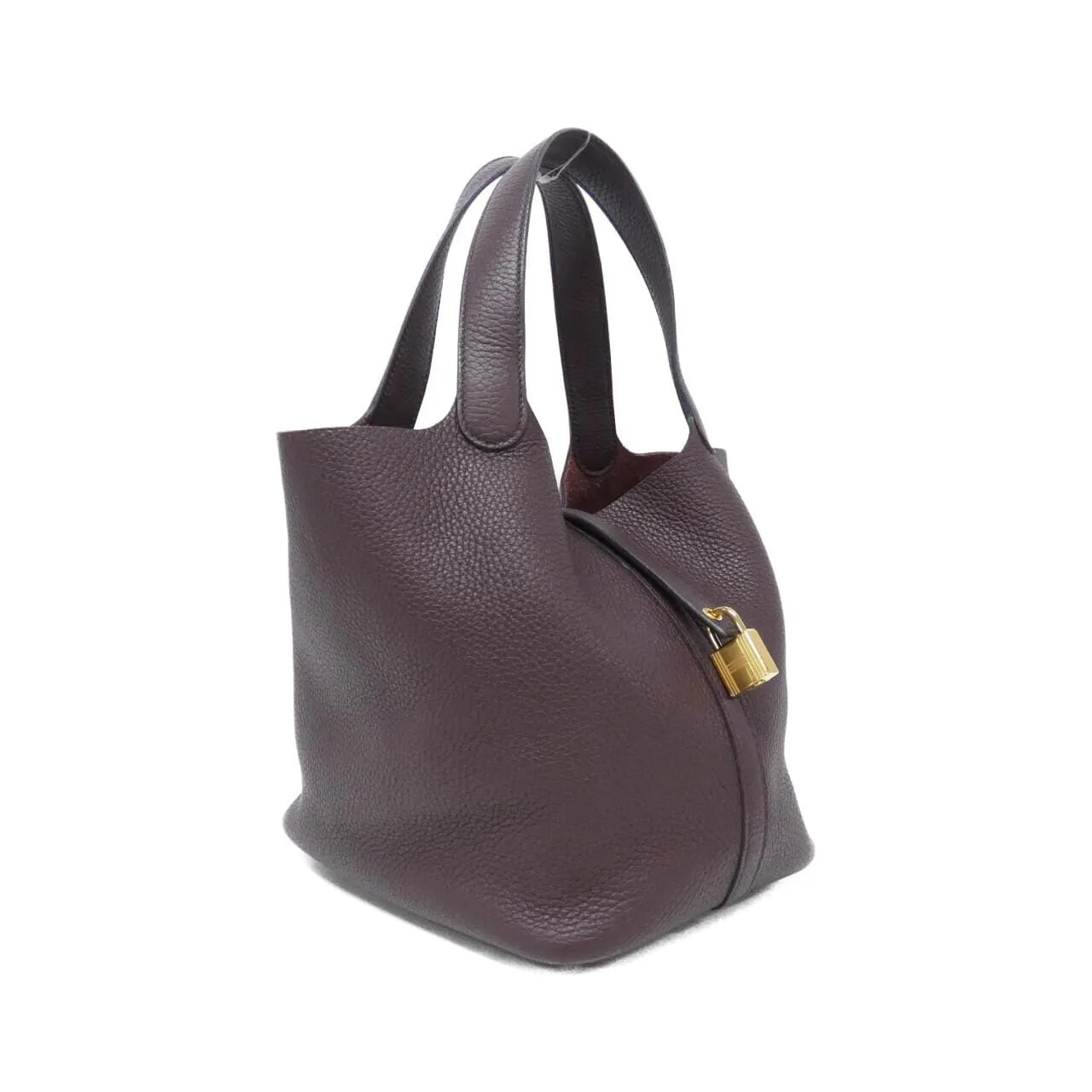 HERMES Picotin 060991CC Handbag Clemence Black