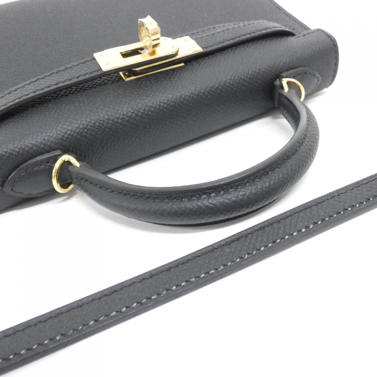 HERMES Kelly 071302CC Handbag Epsom Black Epsom Leather Unused - Thumbnail 4