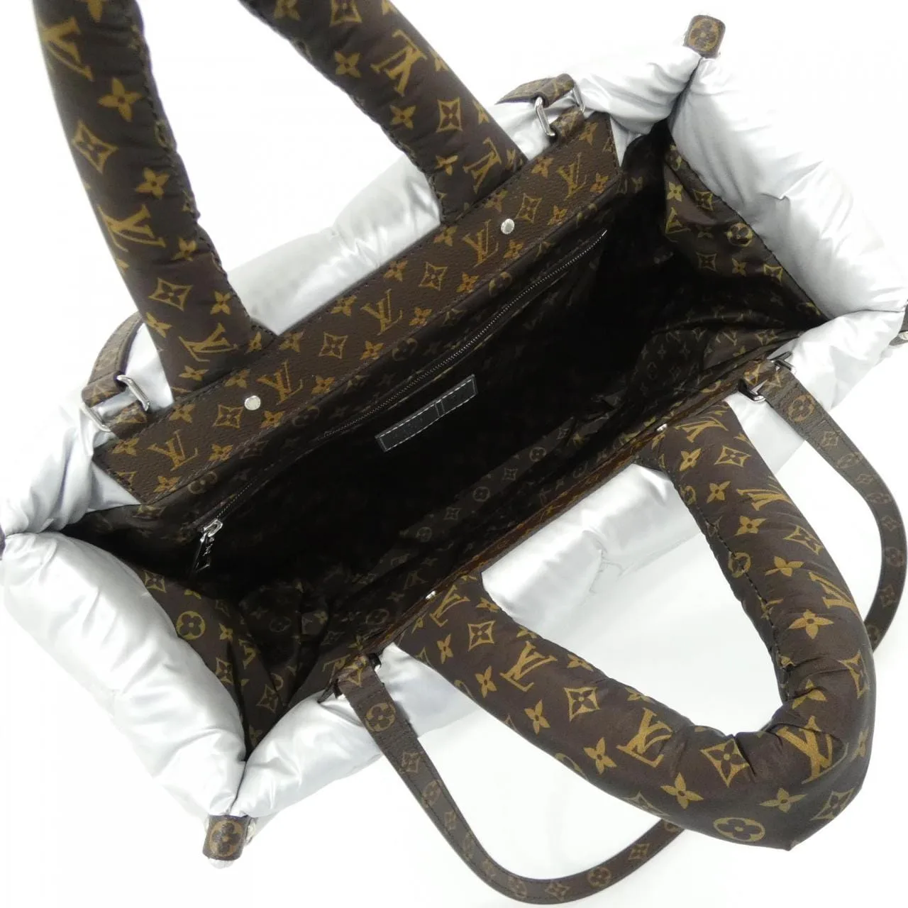 LOUIS VUITTON OnTheGo M21053 Handbag Nylon Silver Nylon Rank A - Thumbnail 5