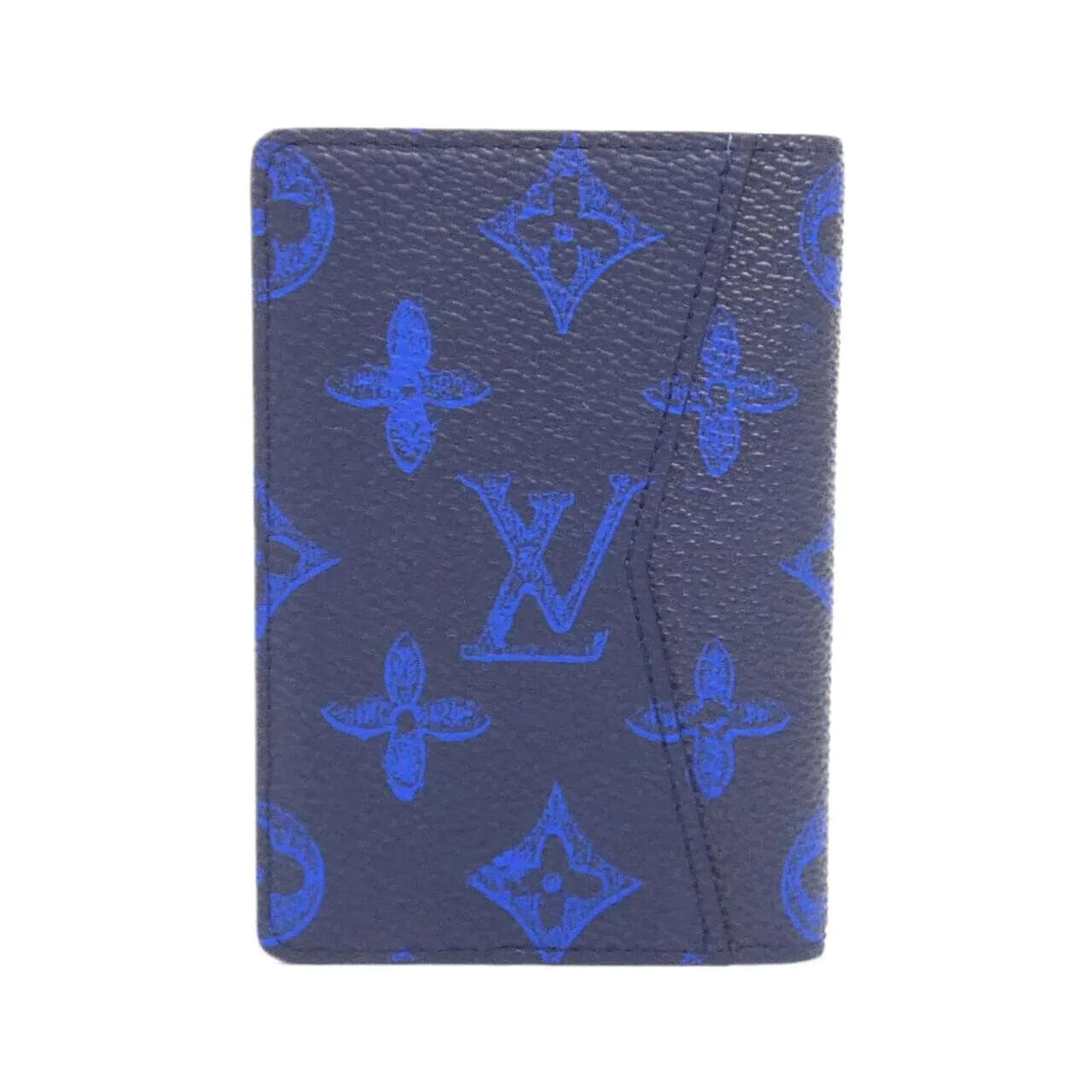 LOUIS VUITTON M80799 Card Case Canvas Blue Canvas Rank A - Thumbnail 2