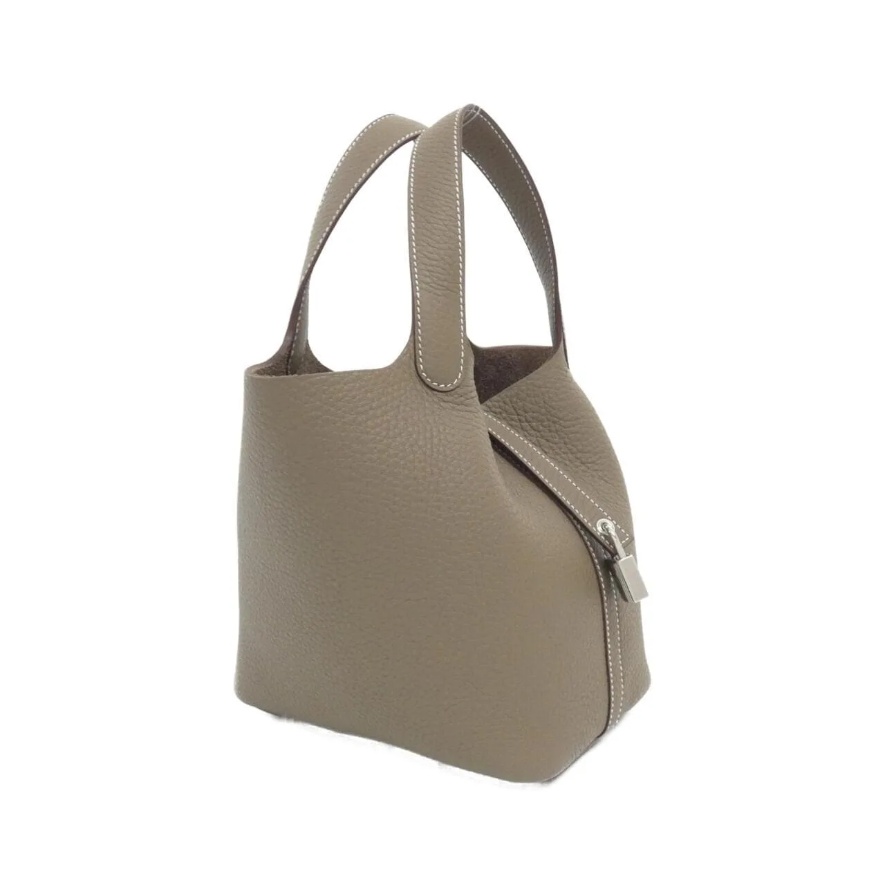 HERMES Picotin 056289CK Handbag Clemence Etoupe