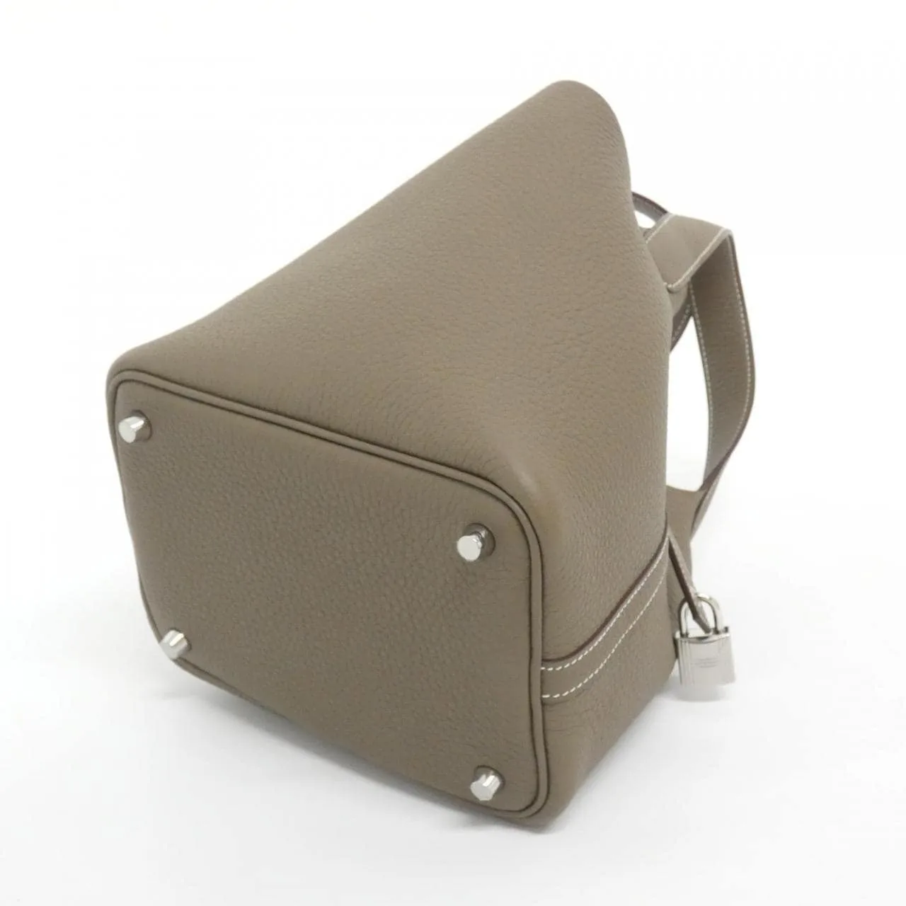 HERMES Picotin 056289CK Handbag Clemence Etoupe Clemence Leather Unused - Thumbnail 2