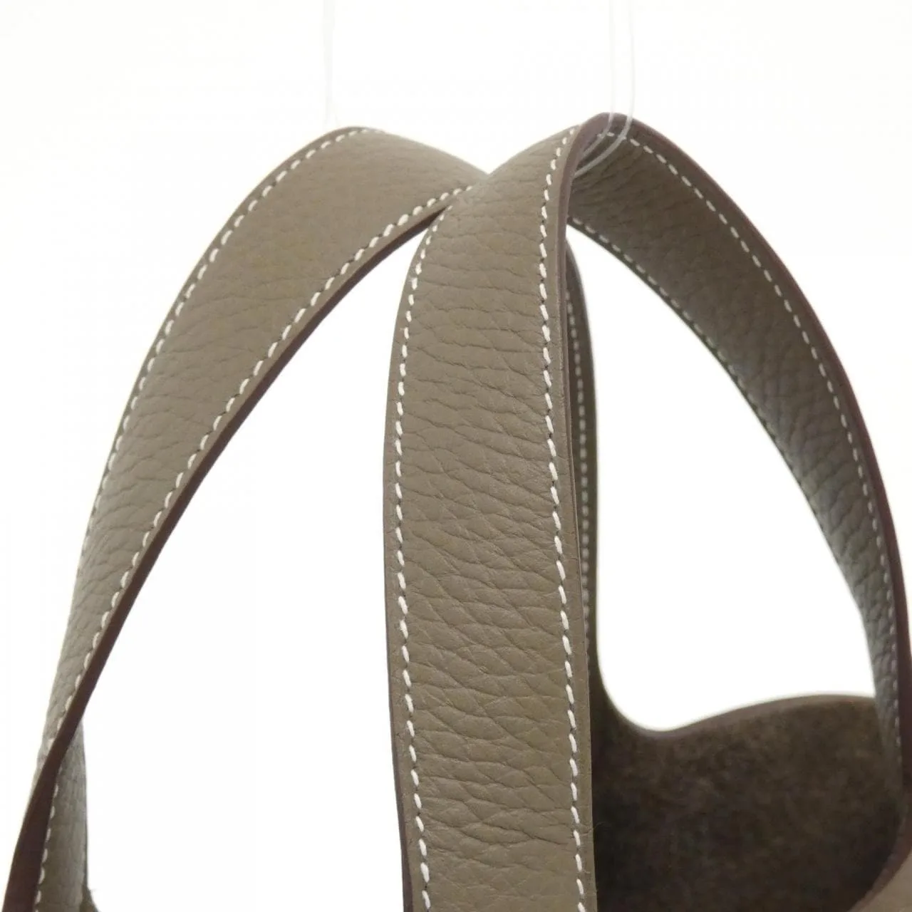 HERMES Picotin 056289CK Handbag Clemence Etoupe Clemence Leather Unused - Thumbnail 4
