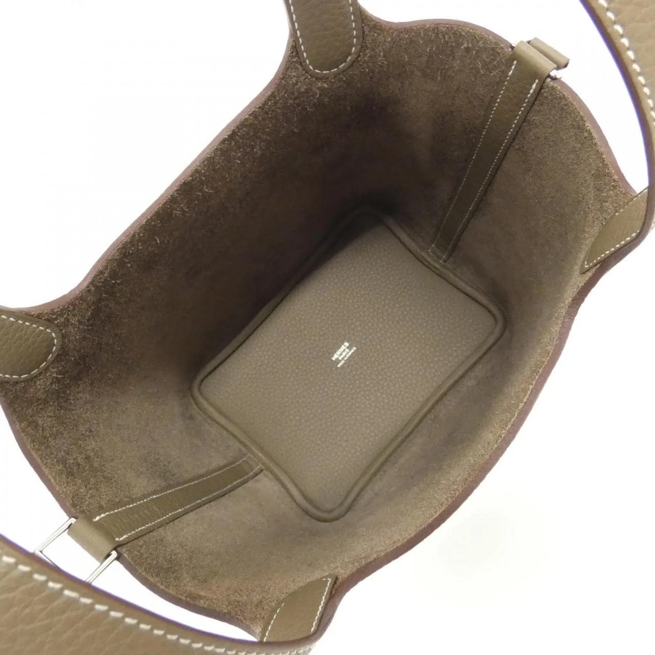 HERMES Picotin 056289CK Handbag Clemence Etoupe Clemence Leather Unused - Thumbnail 5