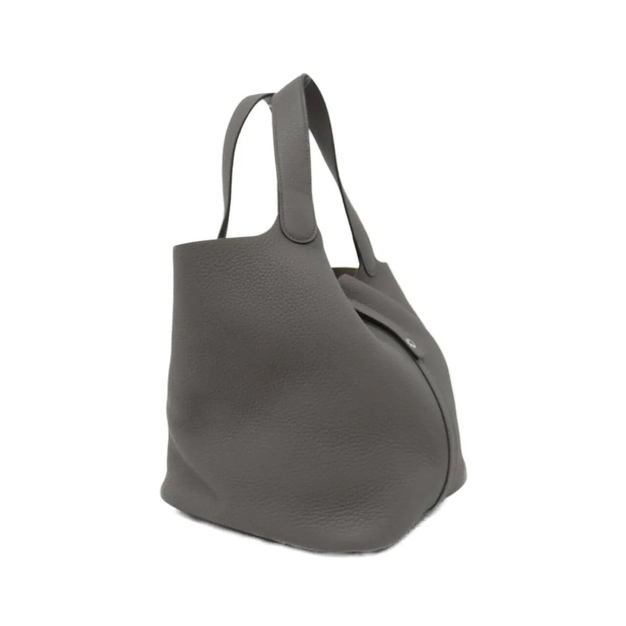 HERMES Picotin 060991CK Handbag Clemence Black