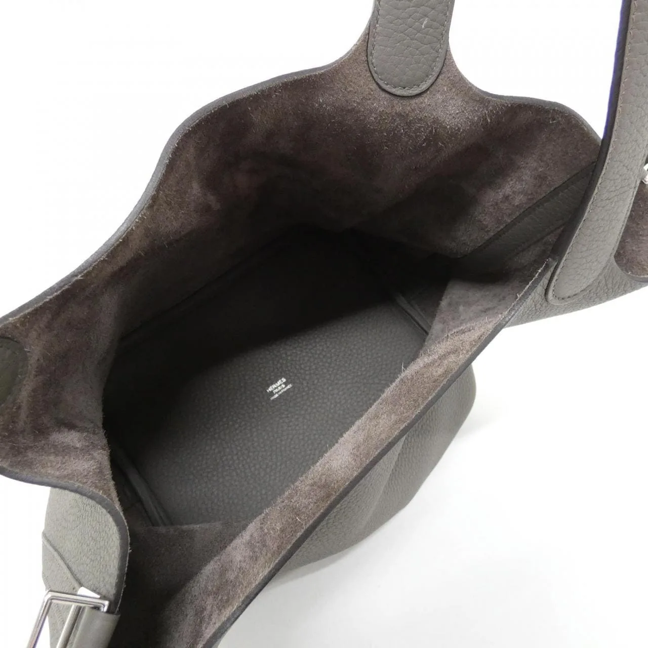 HERMES Picotin 060991CK Handbag Clemence Black Clemence Leather Rank A - Thumbnail 4