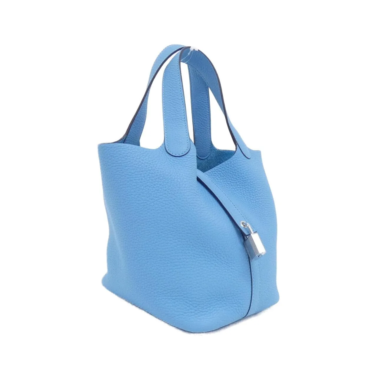 HERMES Picotin 056289CK Handbag Clemence Blue