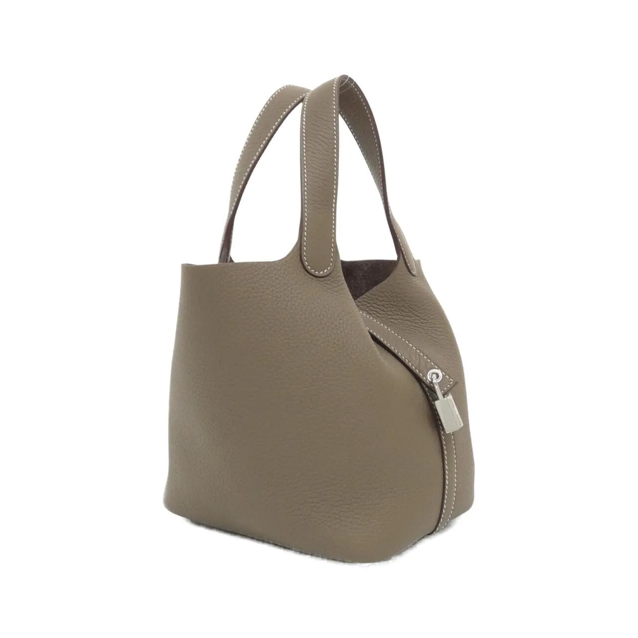 HERMES Picotin 056289CK Handbag Clemence Etoupe