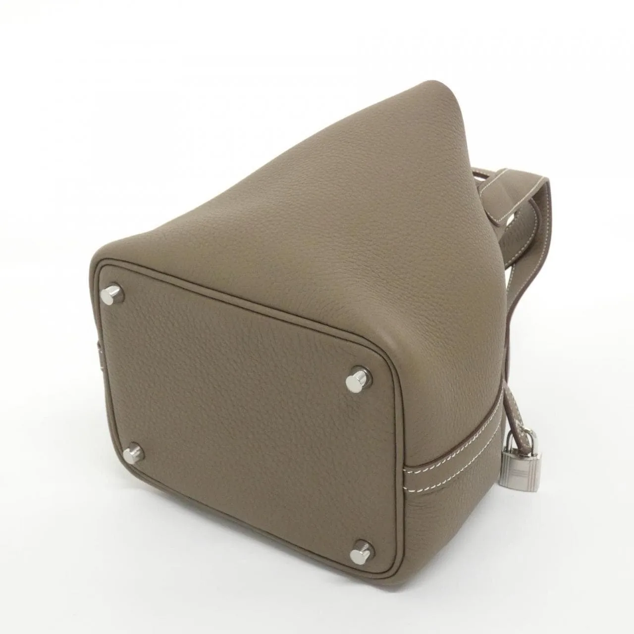 HERMES Picotin 056289CK Handbag Clemence Etoupe Clemence Leather Unused - Thumbnail 2