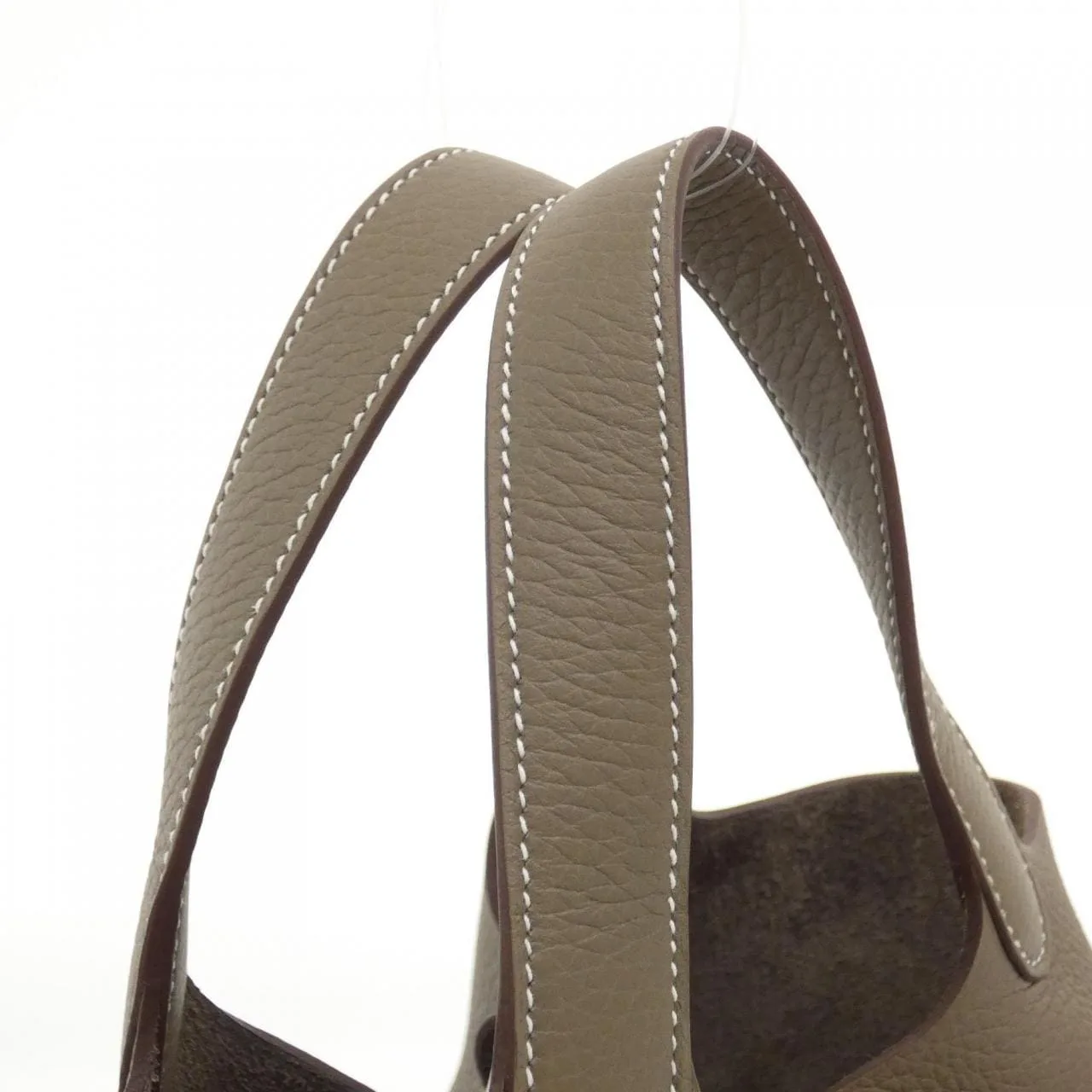 HERMES Picotin 056289CK Handbag Clemence Etoupe Clemence Leather Unused - Thumbnail 4