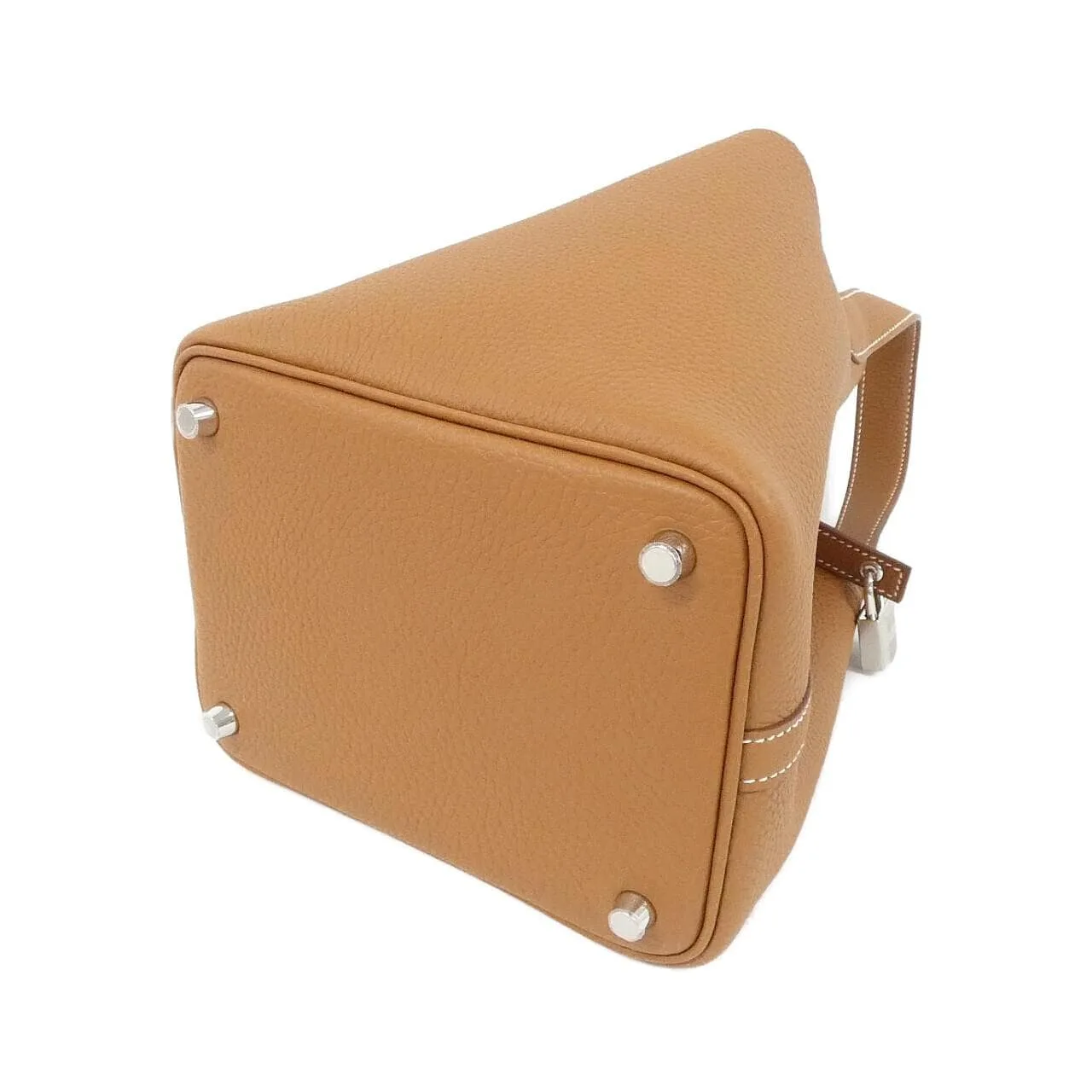 HERMES Picotin 056289CK Handbag Clemence Gold Clemence Leather Unused - Thumbnail 2