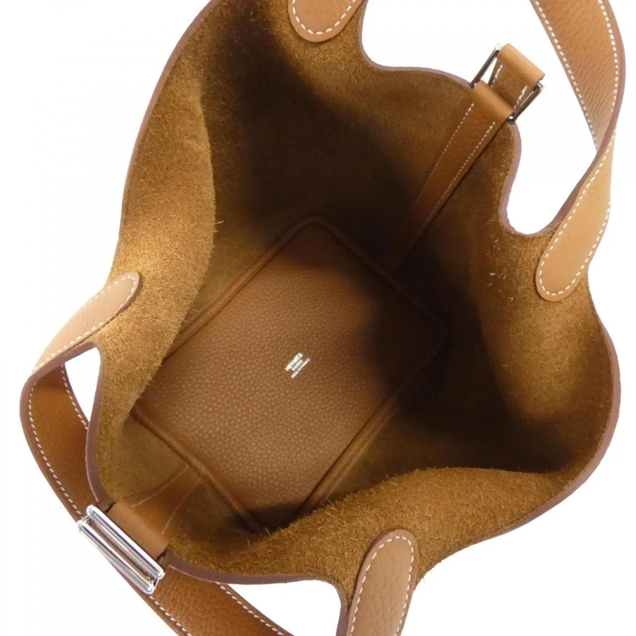HERMES Picotin 056289CK Handbag Clemence Gold Clemence Leather Unused - Thumbnail 5