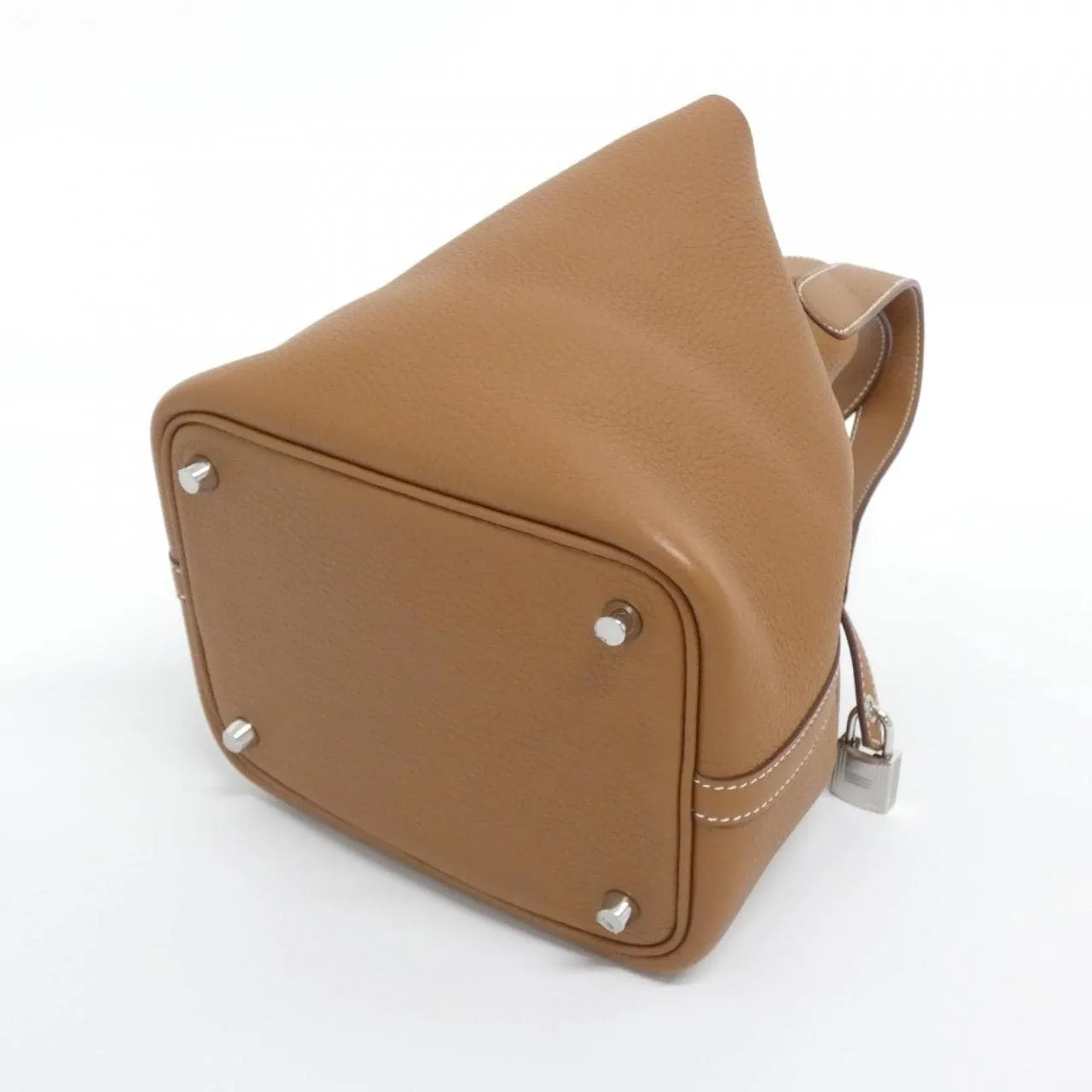 HERMES Picotin 056289CK Handbag Clemence Gold Clemence Leather Rank A - Thumbnail 2