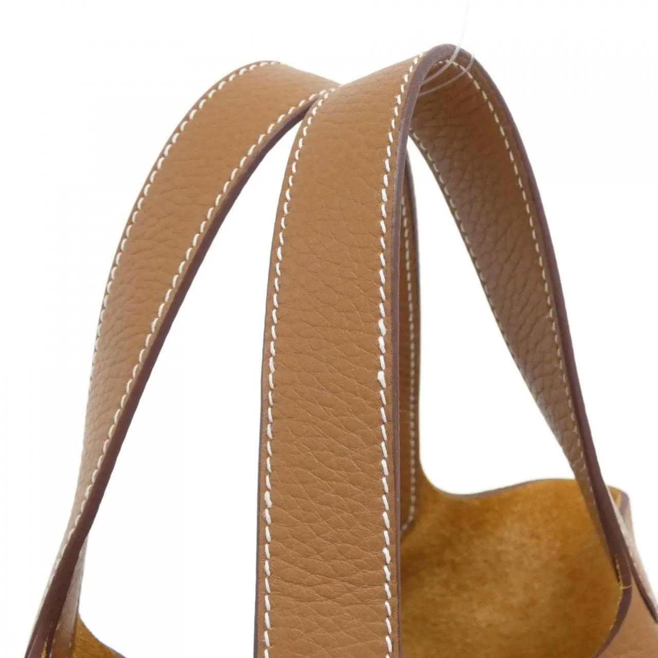 HERMES Picotin 056289CK Handbag Clemence Gold Clemence Leather Rank A - Thumbnail 4