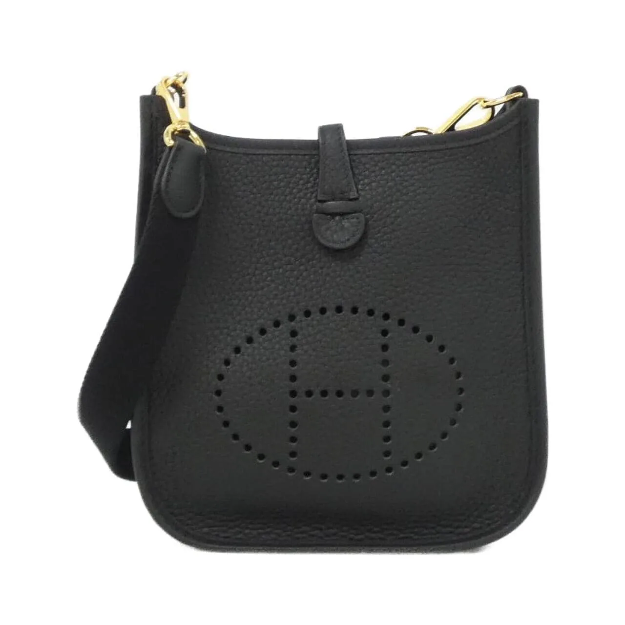 HERMES Evelyne 085945CC Shoulder Clemence Black