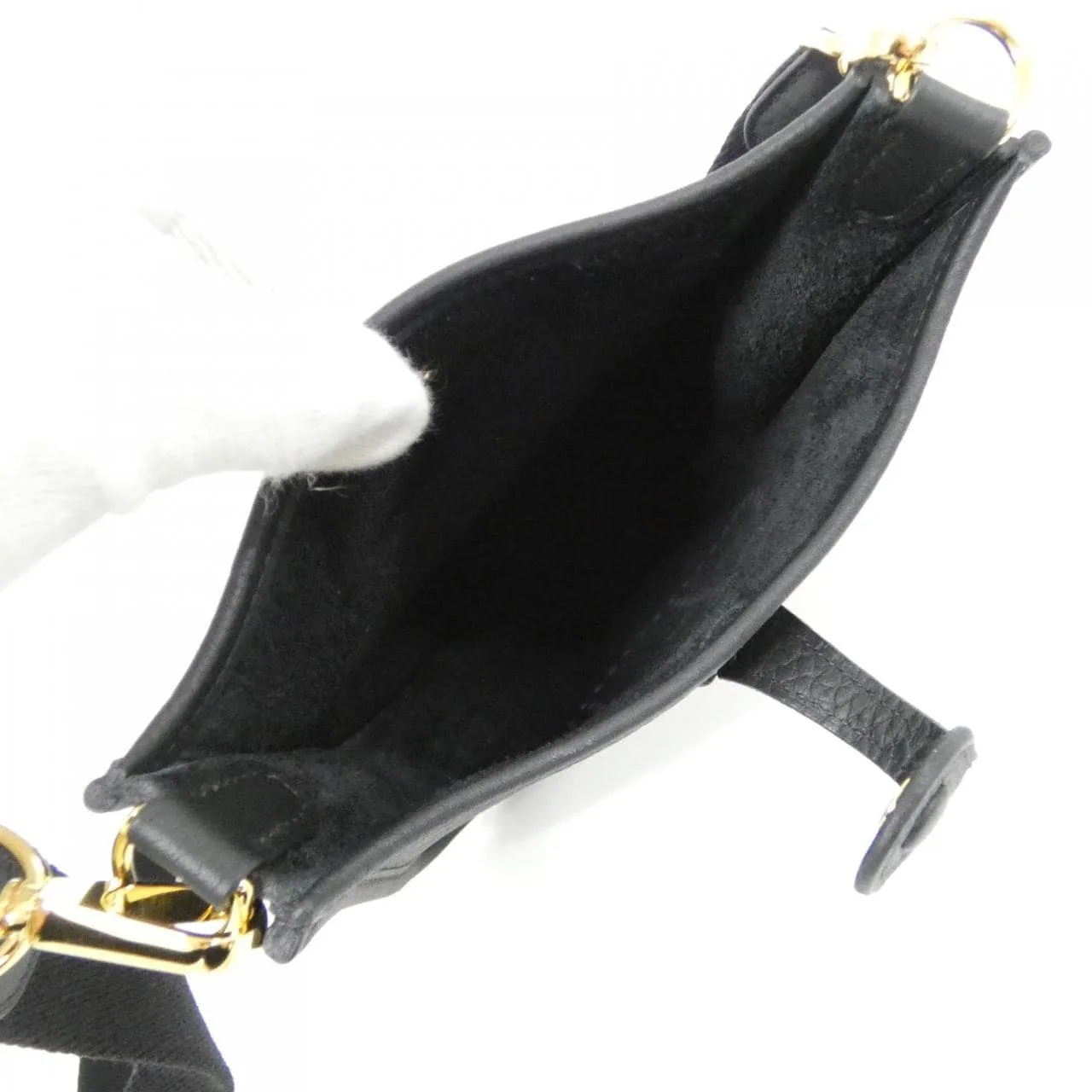HERMES Evelyne 085945CC Shoulder Clemence Black Clemence Leather Unused - Thumbnail 5