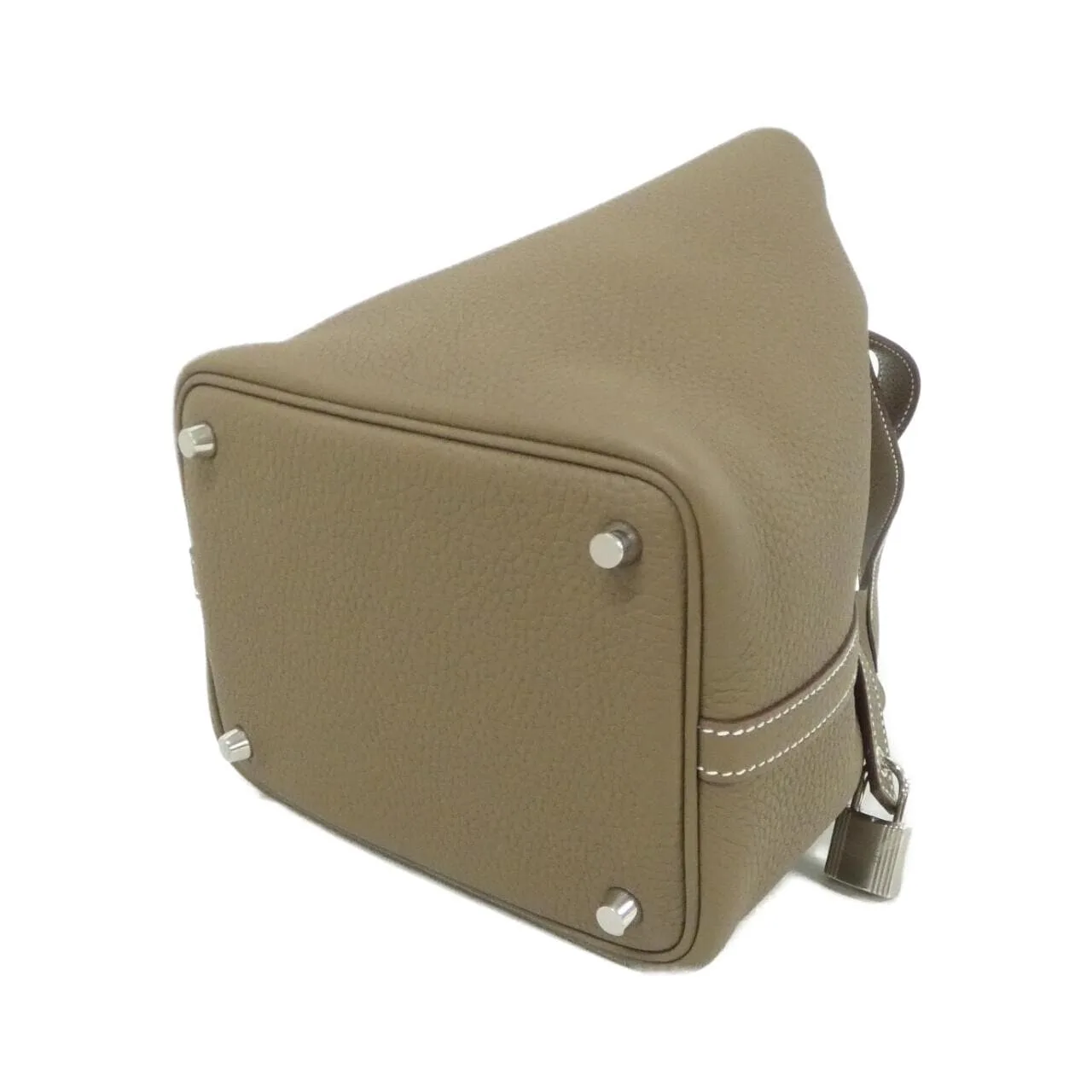 HERMES Picotin 056289CK Handbag Clemence Etoupe Clemence Leather Unused - Thumbnail 2