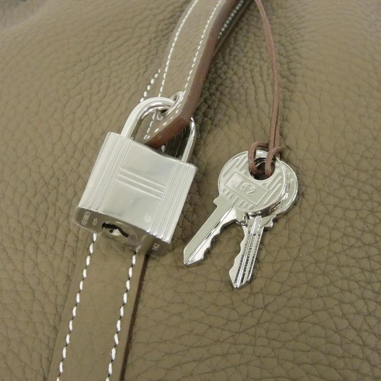 HERMES Picotin 056289CK Handbag Clemence Etoupe Clemence Leather Unused - Thumbnail 3