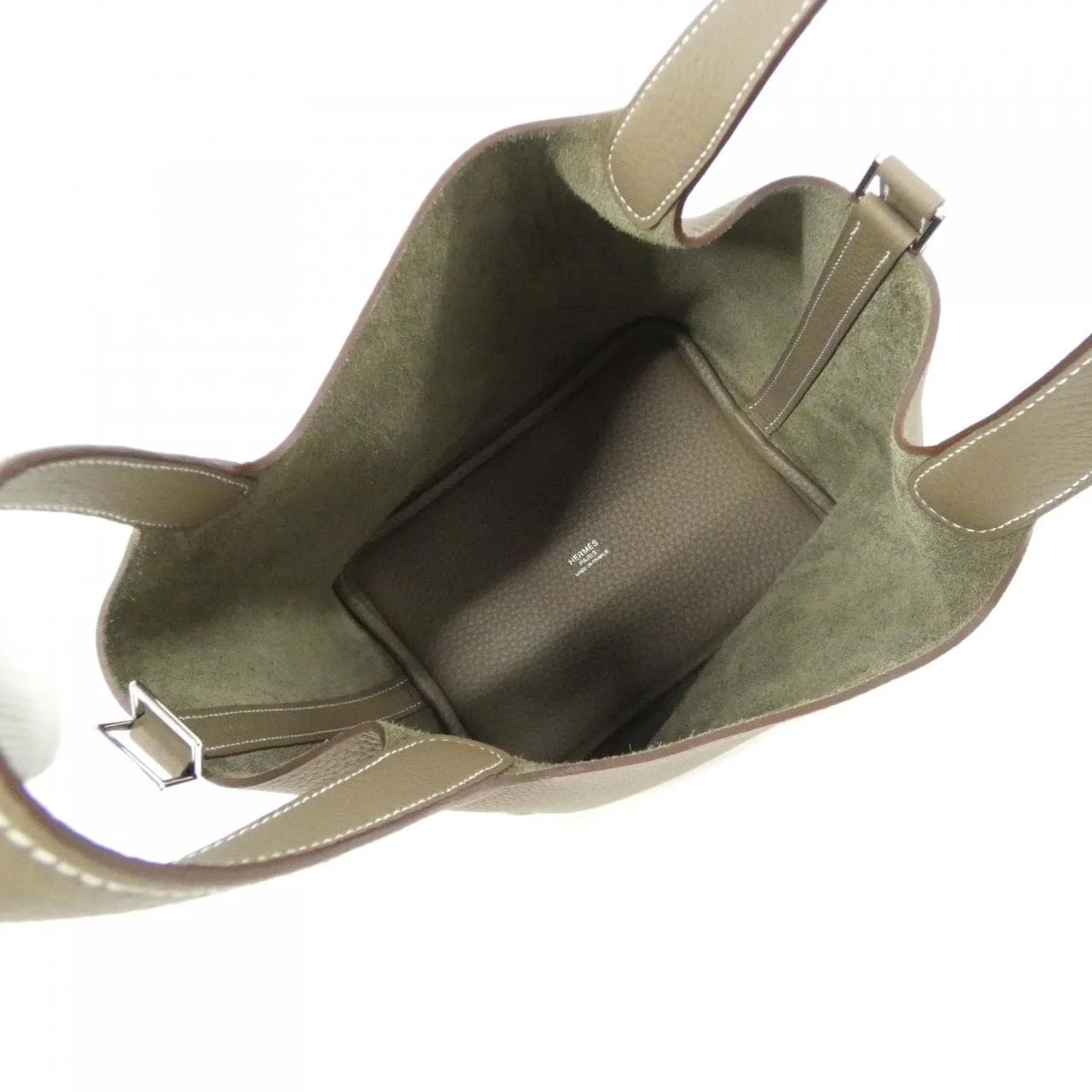 HERMES Picotin 056289CK Handbag Clemence Etoupe Clemence Leather Unused - Thumbnail 5