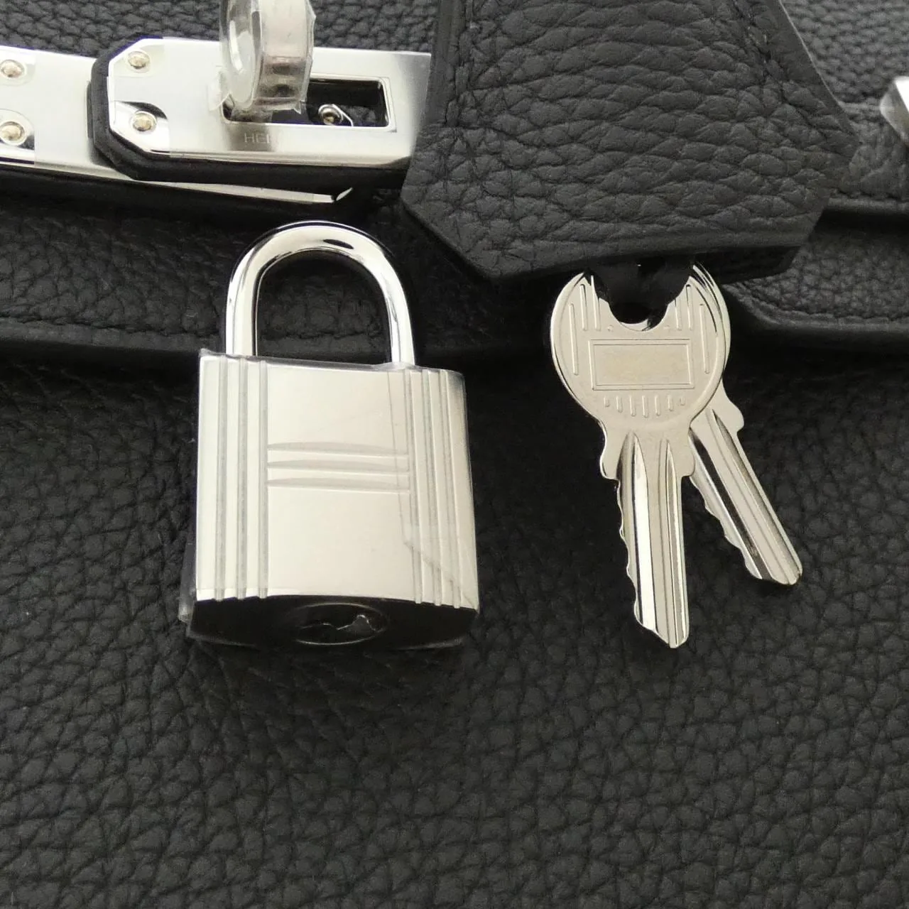 HERMES Birkin 041344CK Handbag Togo Black Togo Leather Unused - Thumbnail 4