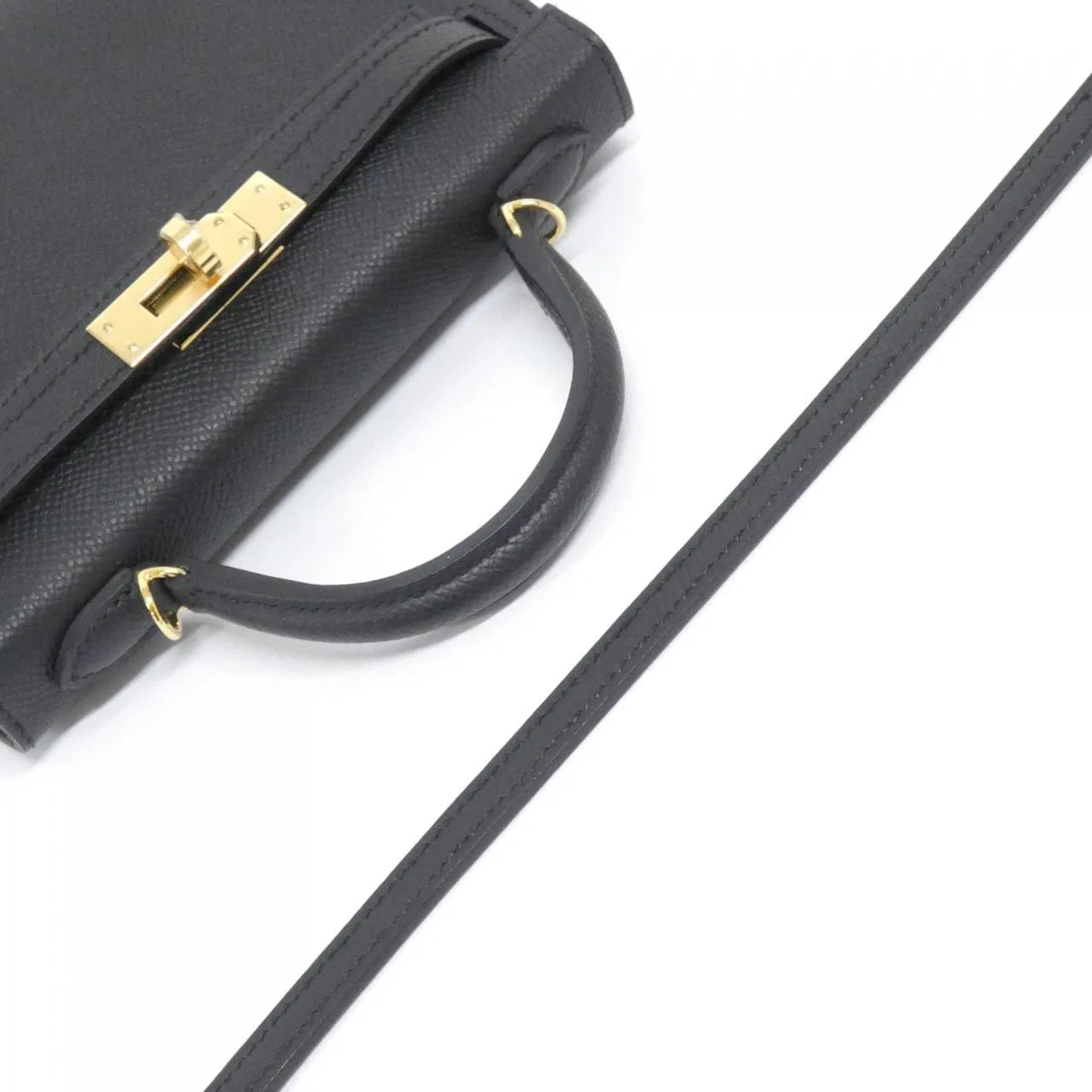 HERMES Kelly 071302CC Handbag Epsom Black Epsom Leather Unused - Thumbnail 4