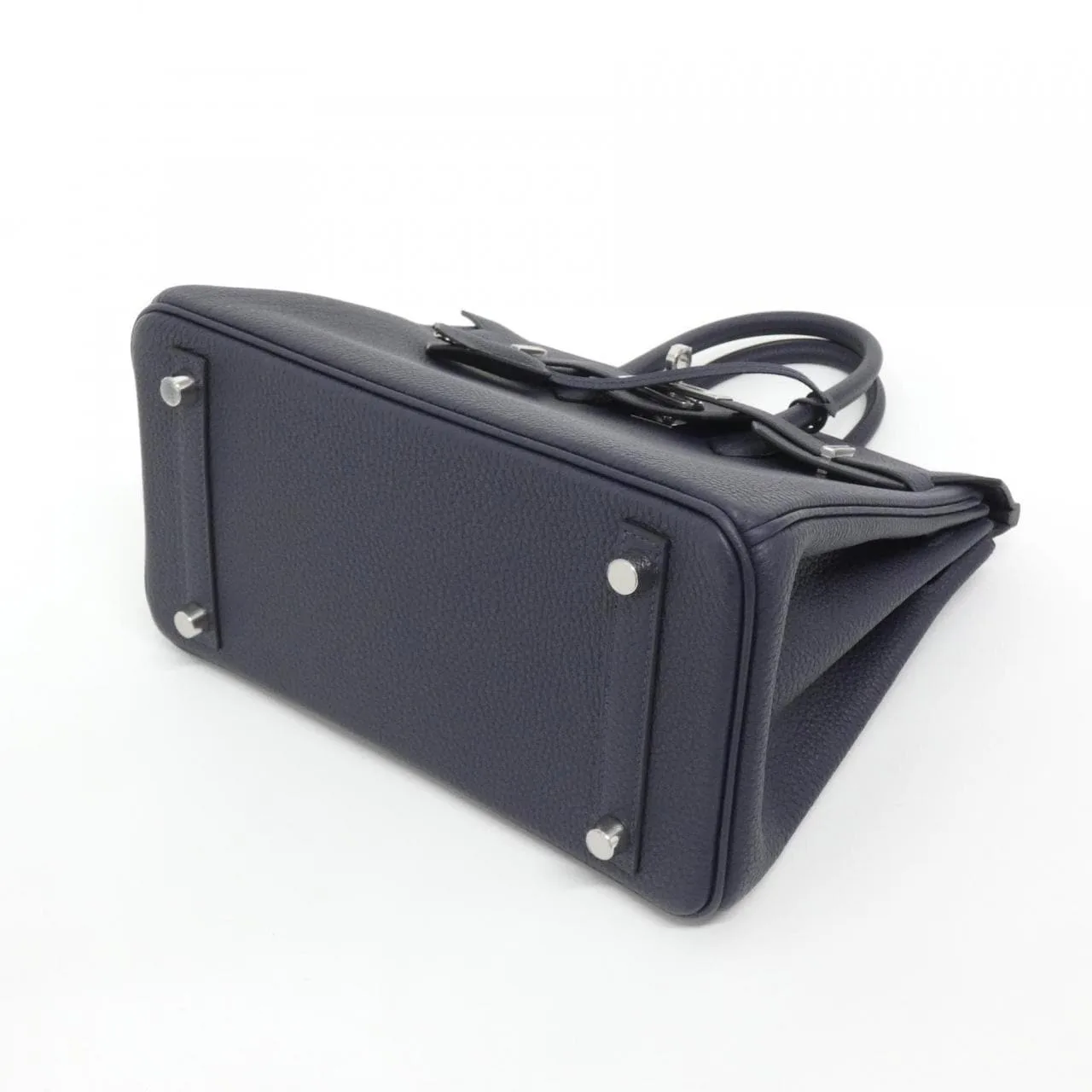 HERMES Birkin 041344CK Handbag Togo Blue Togo Leather Unused - Thumbnail 3